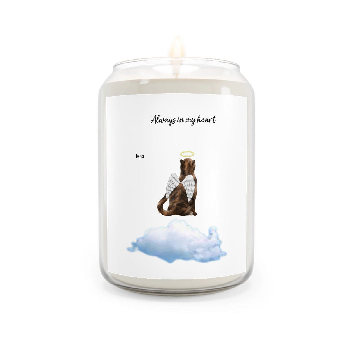 Memorial scented candle for animal lovers