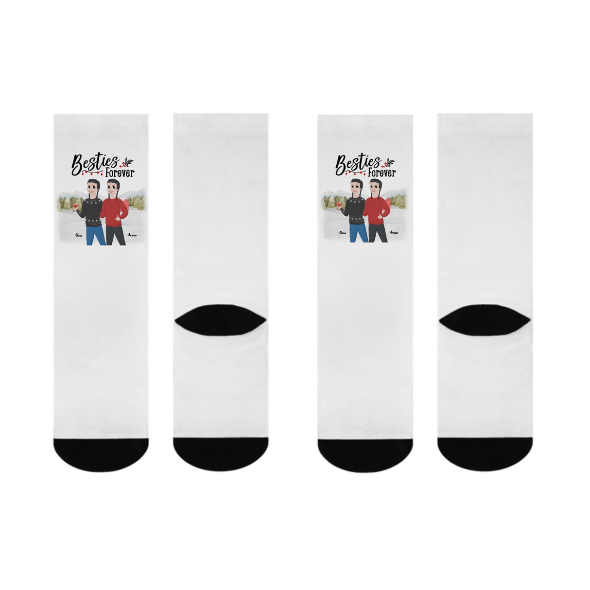 Besties Cushioned Crew Socks