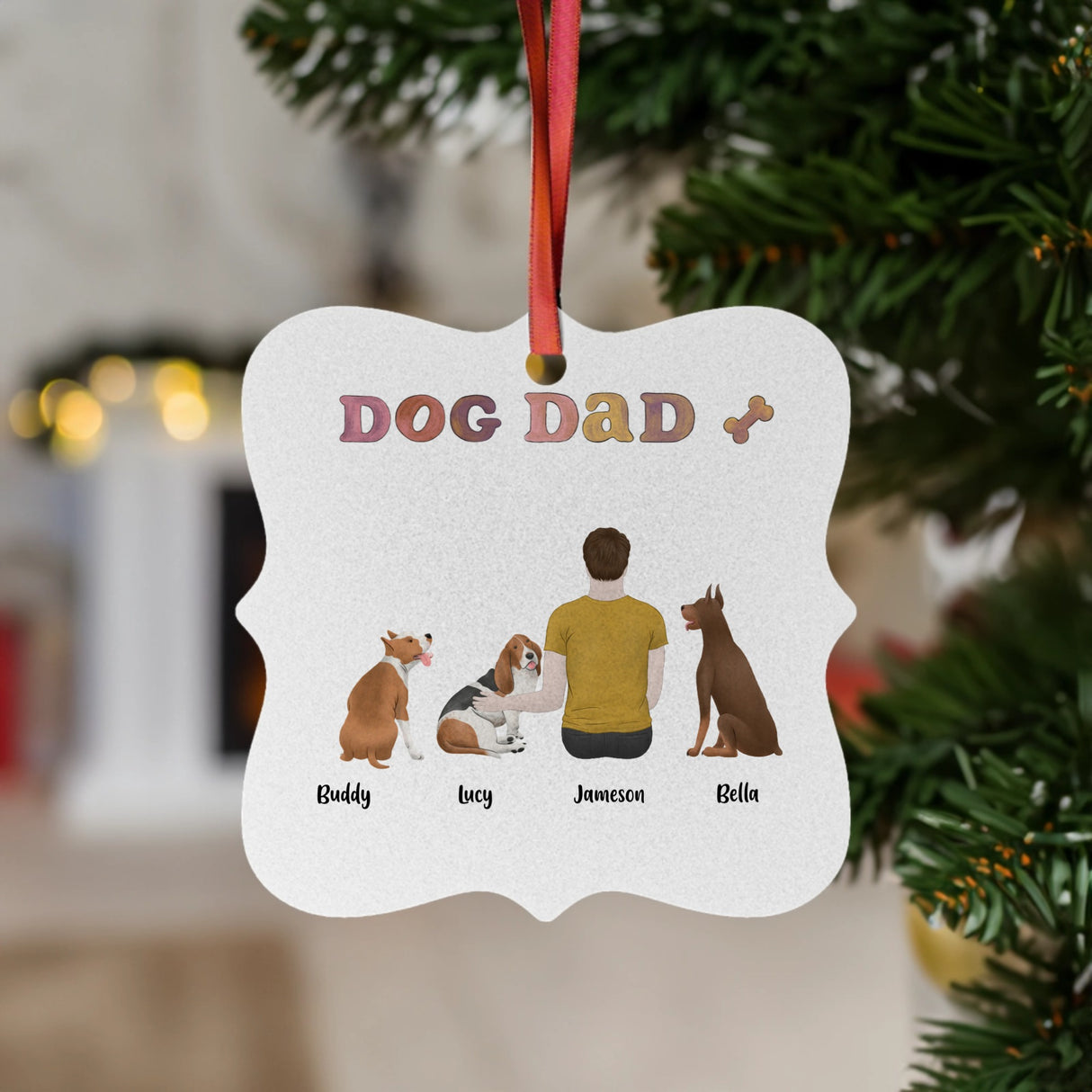 Dog Dad Aluminum Ornaments (1pc, 5pcs, 10pcs, 20pcs)