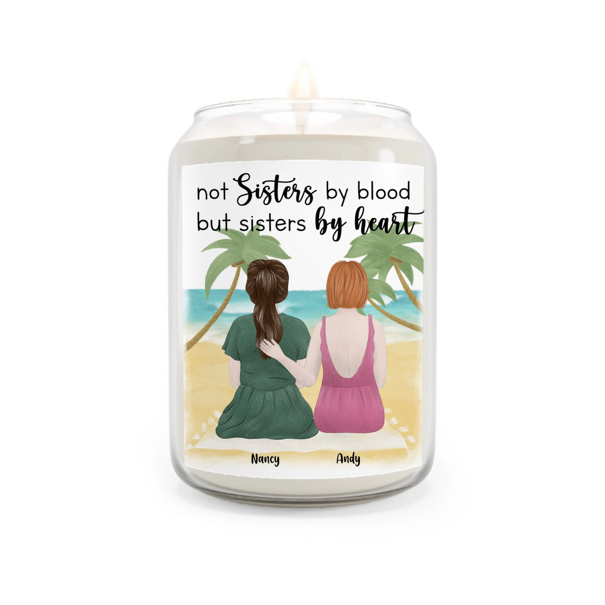Not Sisters By Blood But Sisters By Heart Bestie Candle, 13.75oz