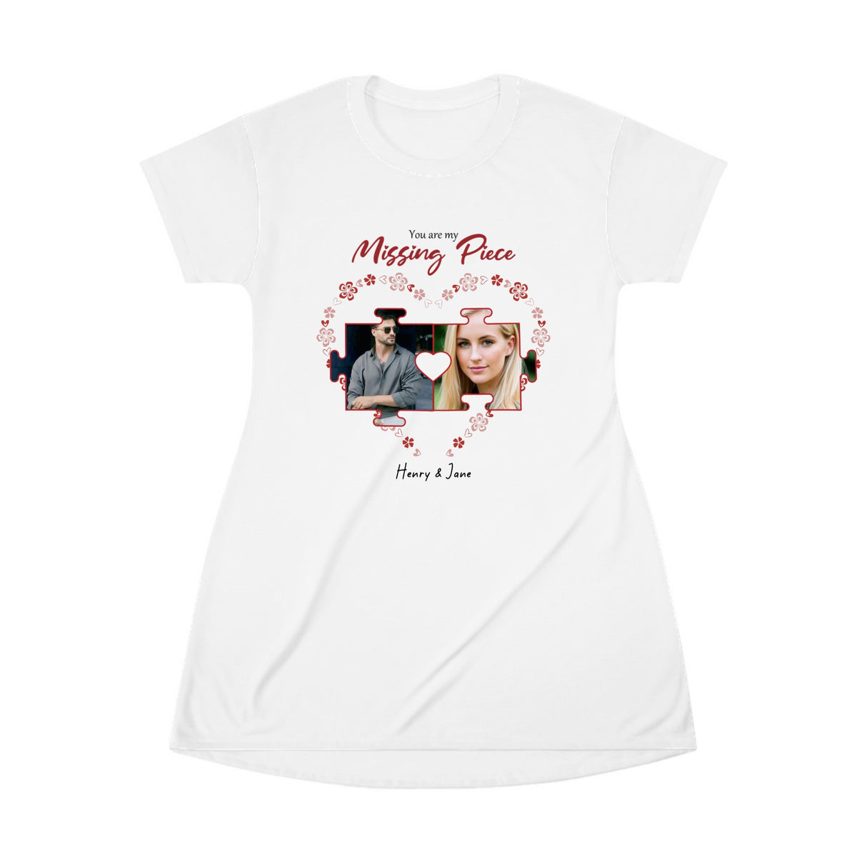 "You are my Missing Piece" couple tees