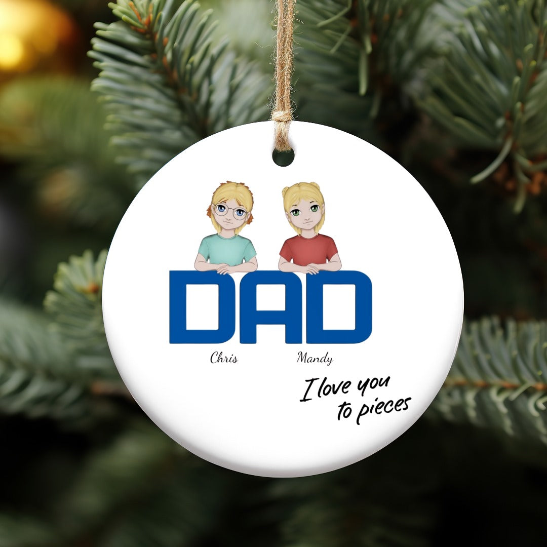 "Ich liebe dich, Papa" Ornament