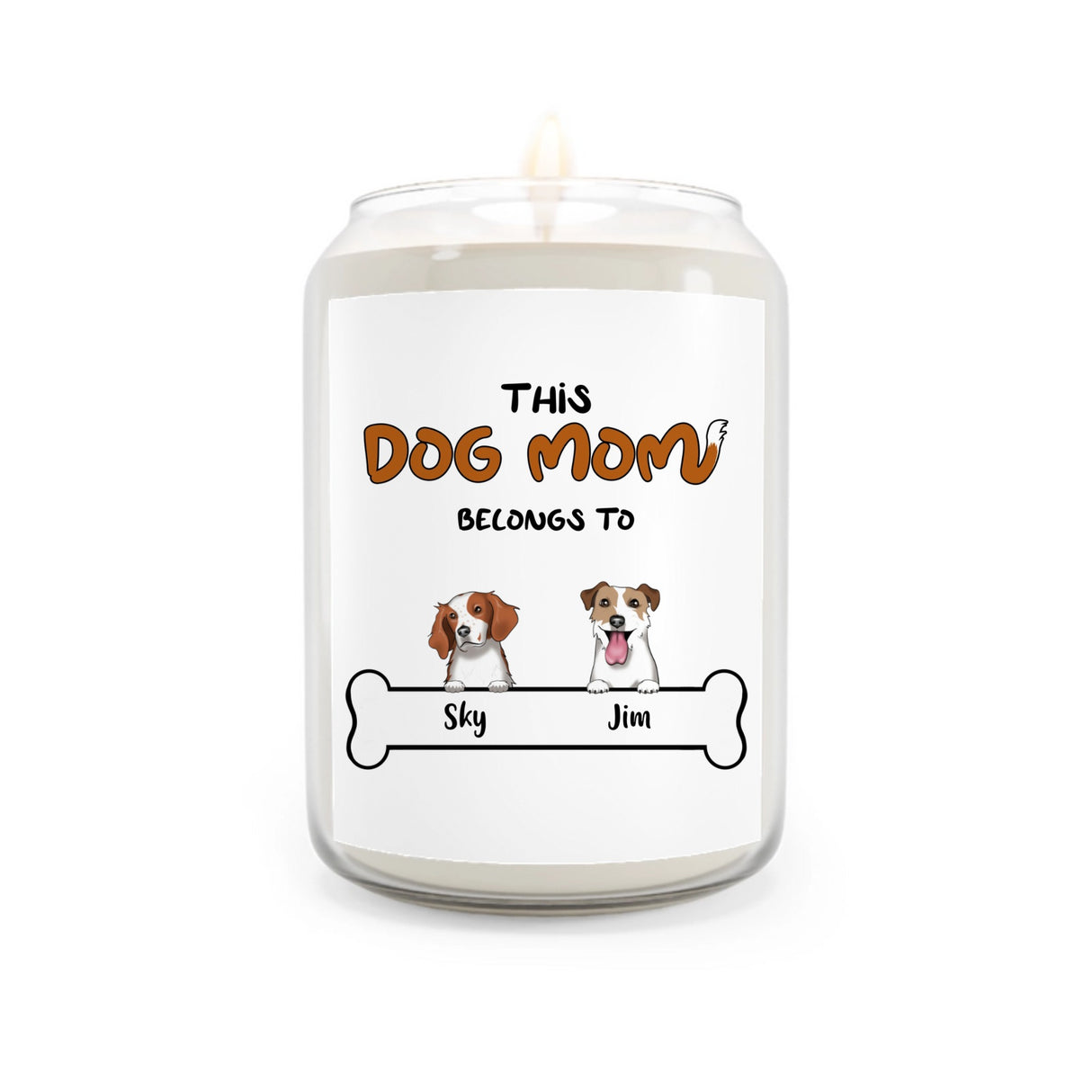 "This Dog Mom Belongs To" candle