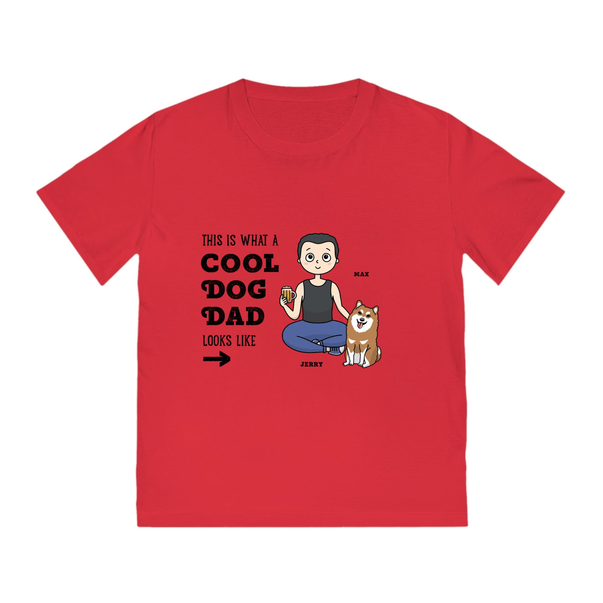 Cool Dog Dad Unisex Rocker T-Shirt