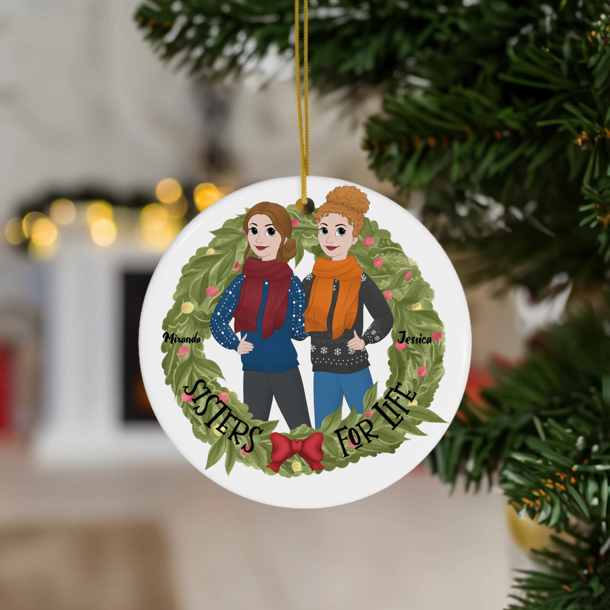 Bestie Keramik-Weihnachtsornament