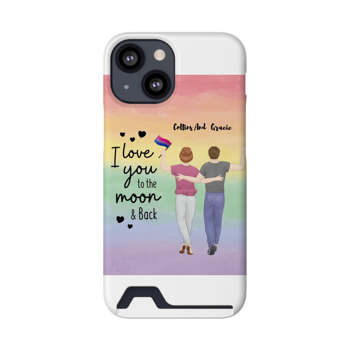 Couple Phone Case With Card Holder