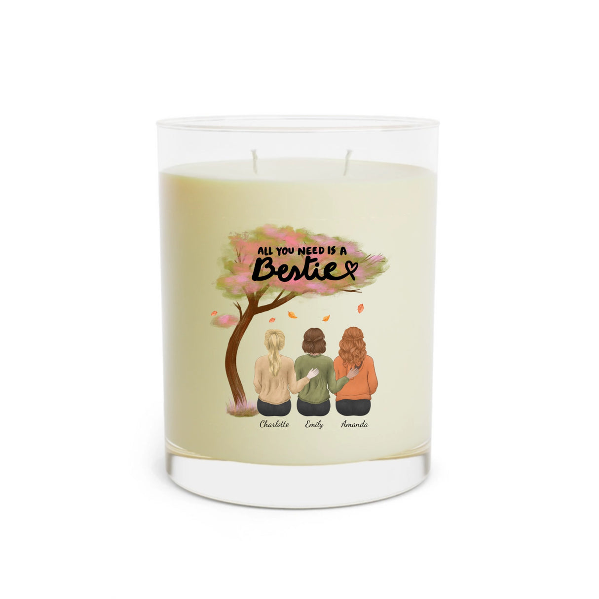 Personalisierte Duftkerze  All You Need Is A Bestie mit benutzerdefinierten Namen