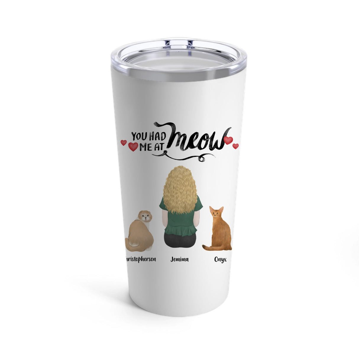 "You Had Me Meow At" Cat Mom Thermobecher