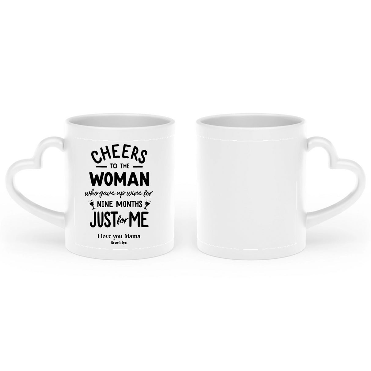 Mom Heart-Shaped Mug