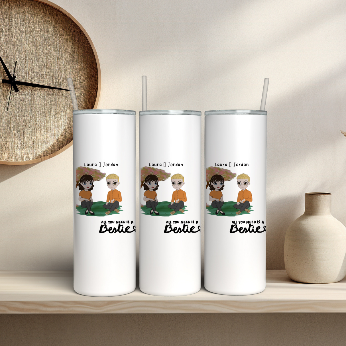 Einzigartiger BFF Geschenk Thermobecher